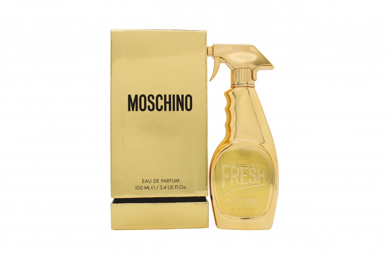 Moschino perfume store gold bottle